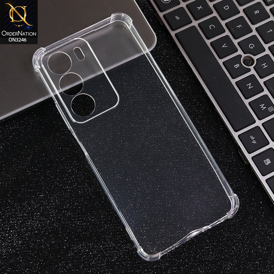 Realme C71 Cover - Transparent - Soft 4D Design Shockproof Silicone Transparent Clear Camera Protection Case