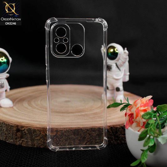 Xiaomi Redmi 12C Cover - Soft 4D Design Shockproof Silicone Transparent Clear Camera Protection Case
