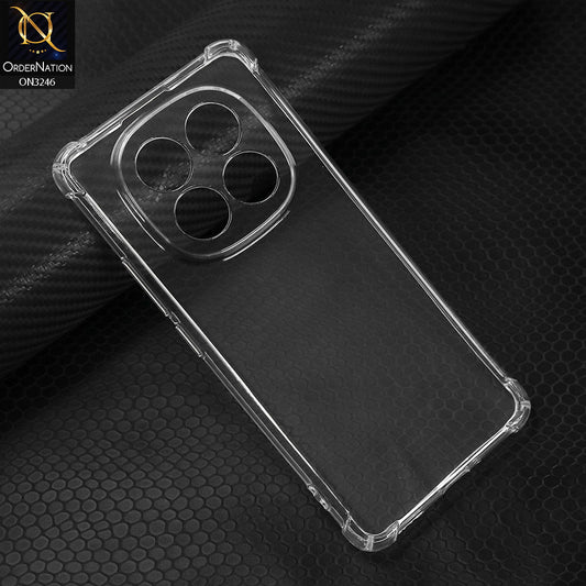 Xiaomi Redmi Note 14 Pro Plus 5G Cover - Transparent - Soft 4D Design Shockproof Silicone Transparent Clear Camera Protection Case