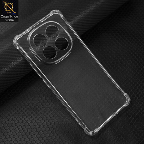 Xiaomi Redmi Note 14 Pro Plus 5G Cover - Transparent - Soft 4D Design Shockproof Silicone Transparent Clear Camera Protection Case