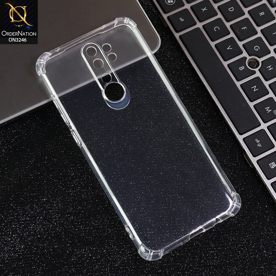 Xiaomi Redmi Note 8 Pro Cover - Transparent - Soft 4D Design Shockproof Silicone Transparent Clear Camera Protection Case