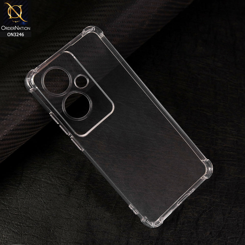 Oppo Reno 11F 5G Cover - Soft 4D Design Shockproof Silicone Transparent Clear Camera Protection Case