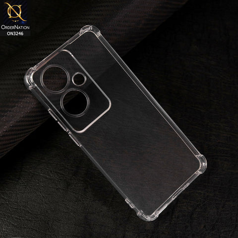 Oppo Reno 11F 5G Cover - Soft 4D Design Shockproof Silicone Transparent Clear Camera Protection Case
