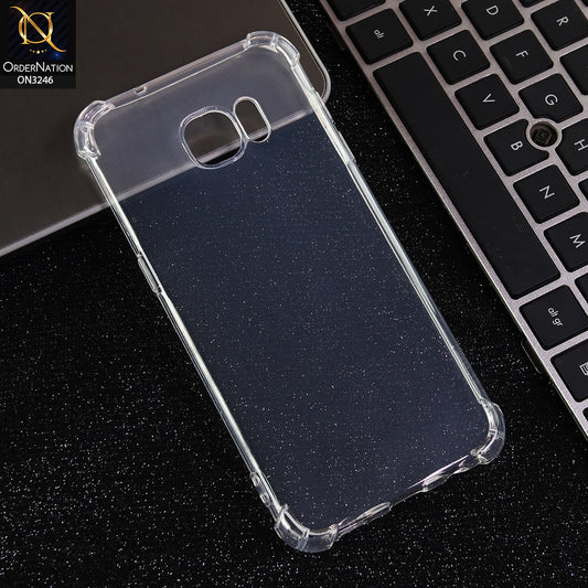 Samsung Galaxy S7 Edge - Transparent -  Soft 4D Design Shockproof Silicone Transparent Clear Camera Protection Case