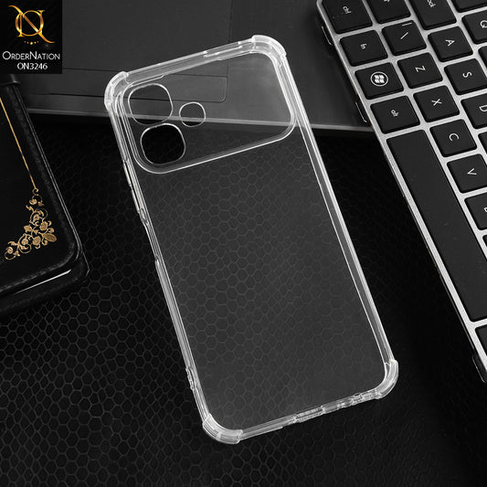 Infinix Smart 20 Cover - Transparant -  Soft 4D Design Shockproof Silicone Transparent Clear Camera Protection Case
