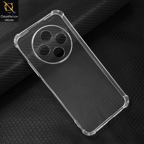 Tecno Spark 30C 4G Cover - Transparent - Soft 4D Design Shockproof Silicone Transparent Clear Camera Protection Case