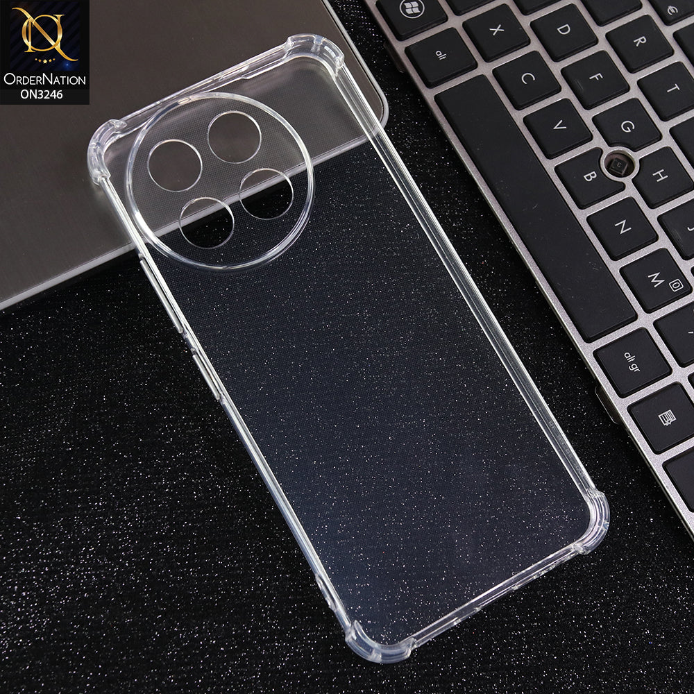 Tecno Spark 30 Pro - Transparent -  Soft 4D Design Shockproof Silicone Transparent Clear Camera Protection Case