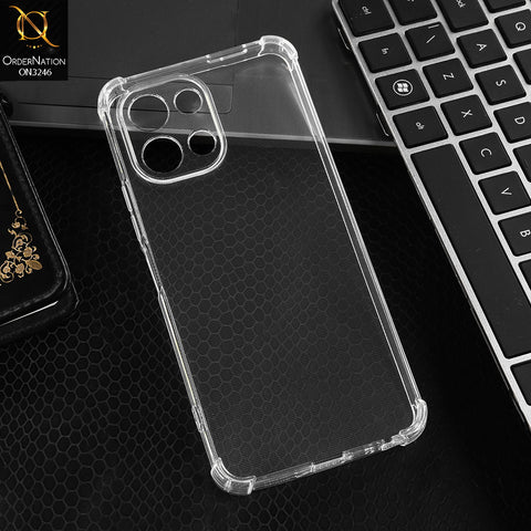 Tecno Spark Go 3 Cover - Transparent -  Soft 4D Design Shockproof Silicone Transparent Clear Camera Protection Case