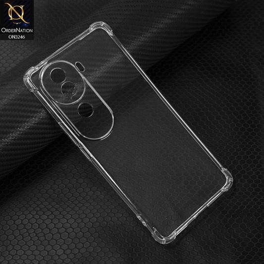 Vivo V40e Cover - Transparent - Soft 4D Design Shockproof Silicone Transparent Clear Camera Protection Case