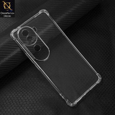 Vivo V40e Cover - Transparent - Soft 4D Design Shockproof Silicone Transparent Clear Camera Protection Case