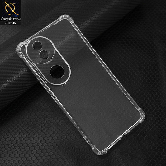 vivo V50 Cover - Transparent - Soft 4D Design Shockproof Silicone Transparent Clear Camera Protection Case