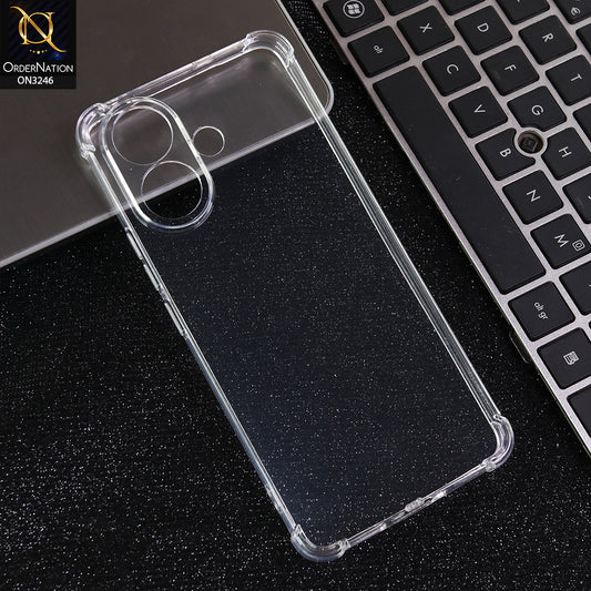 Vivo V60 Lite 5G Cover - Transparent - Soft 4D Design Shockproof Silicone Transparent Clear Camera Protection Case