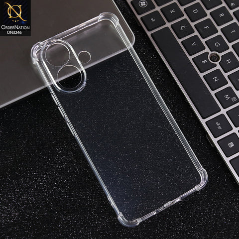 Vivo V60 Lite 4G - Transparent -  Soft 4D Design Shockproof Silicone Transparent Clear Camera Protection Case