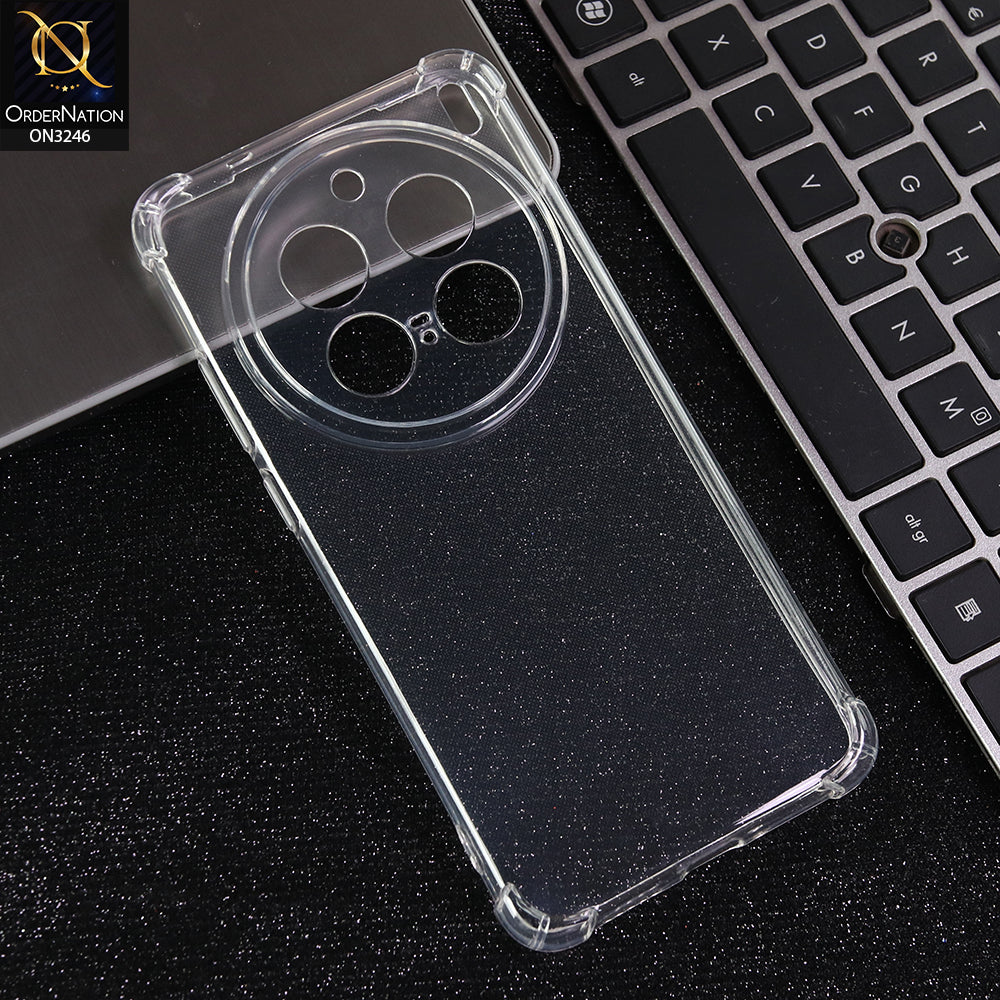 Vivo X200 Pro - Transparent -  Soft 4D Design Shockproof Silicone Transparent Clear Camera Protection Case
