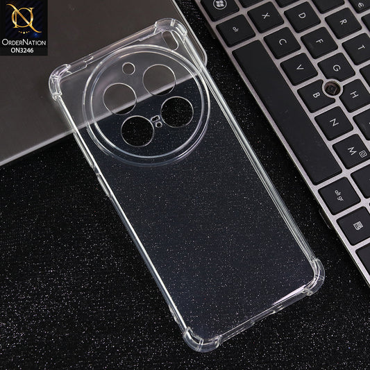 Vivo X200 Pro - Transparent -  Soft 4D Design Shockproof Silicone Transparent Clear Camera Protection Case