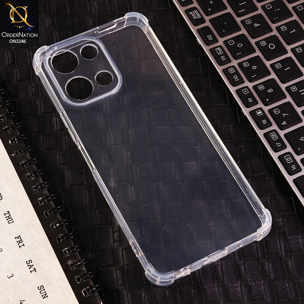 Vivo Y11 5G Cover - Transparent - Soft 4D Design Shockproof Silicone Transparent Clear Camera Protection Case