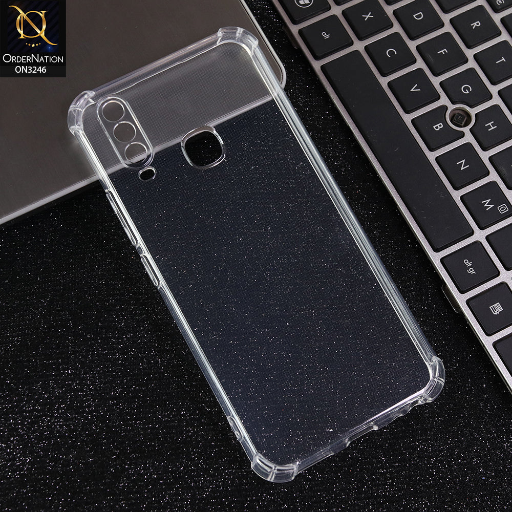 Vivo Y12 - Transparent -  Soft 4D Design Shockproof Silicone Transparent Clear Camera Protection Case