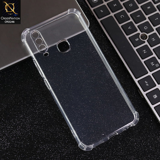 Vivo Y15 - Transparent -  Soft 4D Design Shockproof Silicone Transparent Clear Camera Protection Case