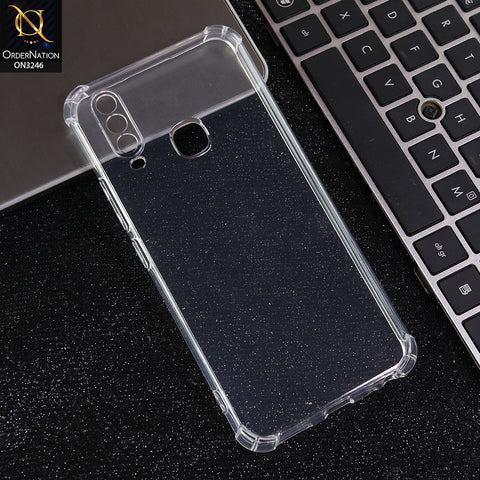 Vivo Y12 - Transparent -  Soft 4D Design Shockproof Silicone Transparent Clear Camera Protection Case
