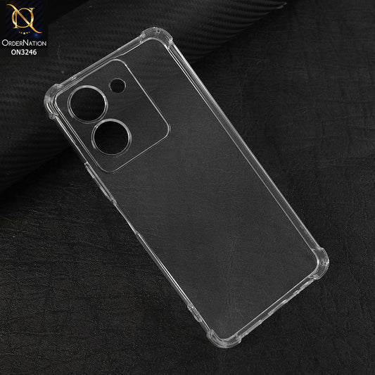 Vivo Y36 4G - Transparent -  Soft 4D Design Shockproof Silicone Transparent Clear Camera Protection Case