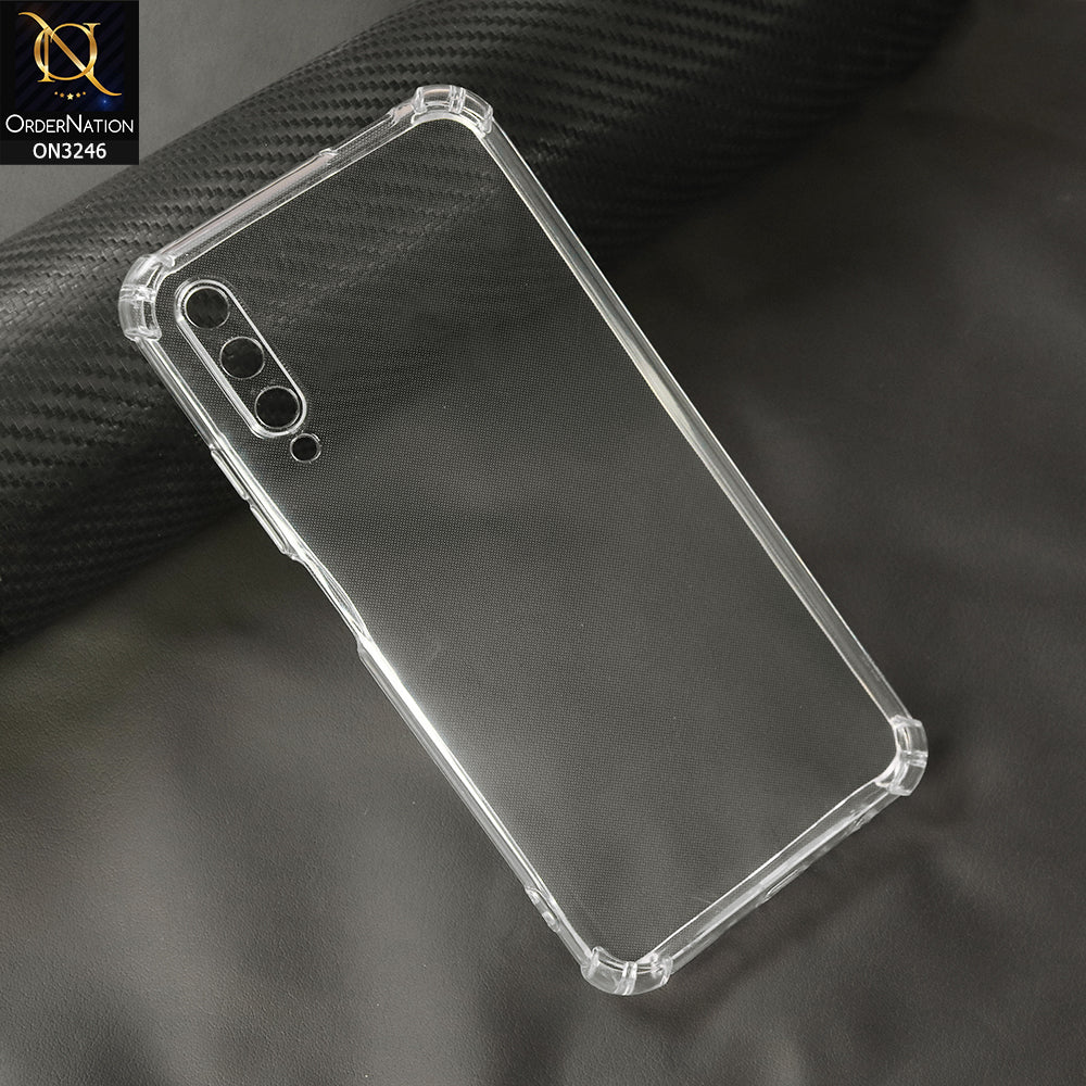 Huawei Y9s Cover - Transparent - Soft 4D Design Shockproof Silicone Transparent Clear Camera Protection Case