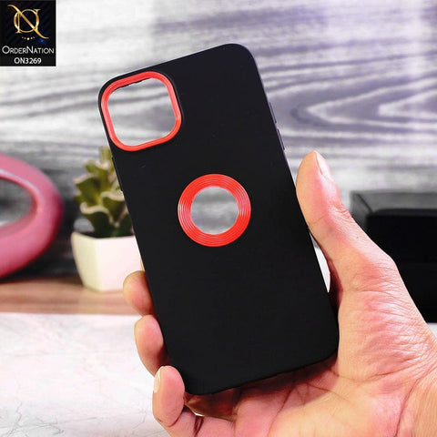 iPhone 13 Cover - Black Design 1 - New Soft Protective Silicone Case with Logo Hole