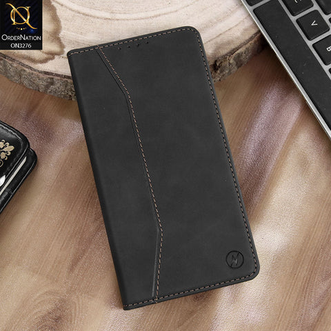 Samsung Galaxy S26 Cover - Black - ONation Business Flip Series - Premium Magnetic Leather Wallet Flip book Card Slots Soft Case