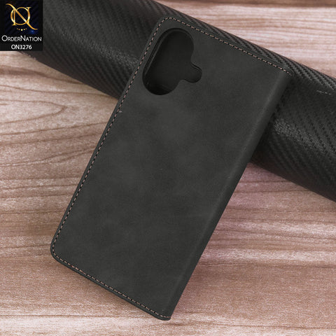 iPhone 17 Cover - Black -  ONation Business Flip Series - Premium Magnetic Leather Wallet Flip book Card Slots Soft Case