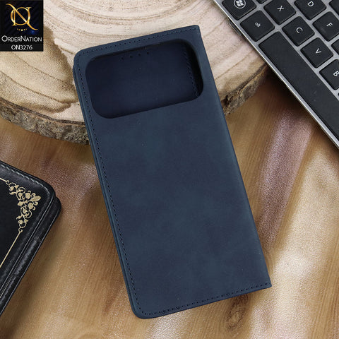 iPhone 17 Pro Max Cover - Blue - ONation Business Flip Series - Premium Magnetic Leather Wallet Flip book Card Slots Soft Case