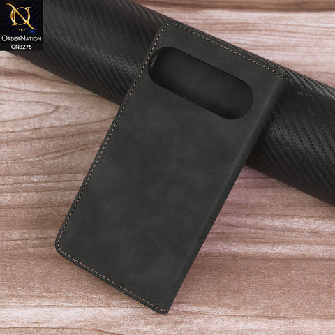 Google Pixel 10 Cover - Black -  ONation Business Flip Series - Premium Magnetic Leather Wallet Flip book Card Slots Soft Case