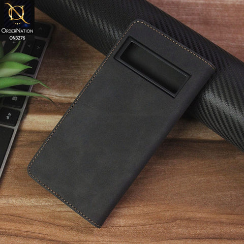 Google Pixel 8 Pro Cover - Black - ONation Business Flip Series - Premium Magnetic Leather Wallet Flip book Card Slots Soft Case