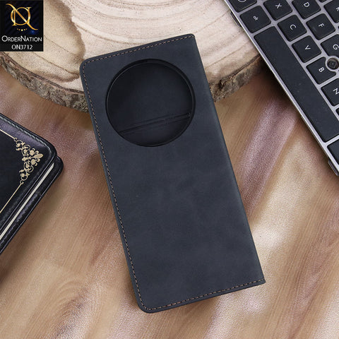 Xiaomi Redmi 14R Cover - Black - ONation Business Flip Series - Premium Magnetic Leather Wallet Flip book Card Slots Soft Case
