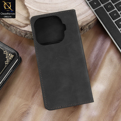Xiaomi Poco C85 4G Cover - Black - ONation Business Flip Series - Premium Magnetic Leather Wallet Flip book Card Slots Soft Case