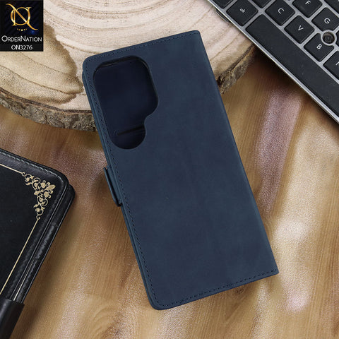 Samsung Galaxy S26 Ultra Cover - Blue - ONation Business Flip Series - Premium Magnetic Leather Wallet Flip book Card Slots Soft Case