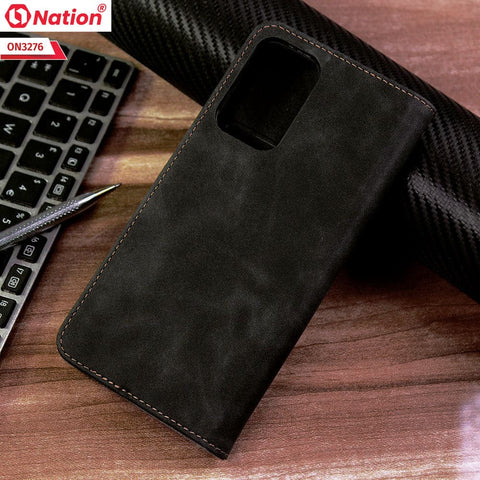 Xiaomi 11T Pro Cover - Black - ONation Business Flip Series - Premium Magnetic Leather Wallet Flip book Card Slots Soft Case