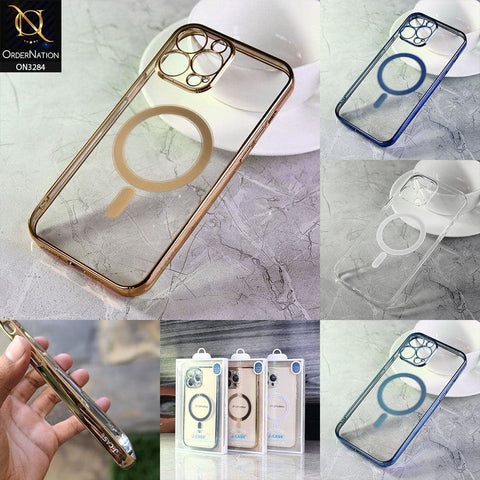 Samsung Galaxy S22 Ultra 5G Cover - Black - J-Case Official Magsafe Electroplated Borders Camera Protection Soft Clear Case