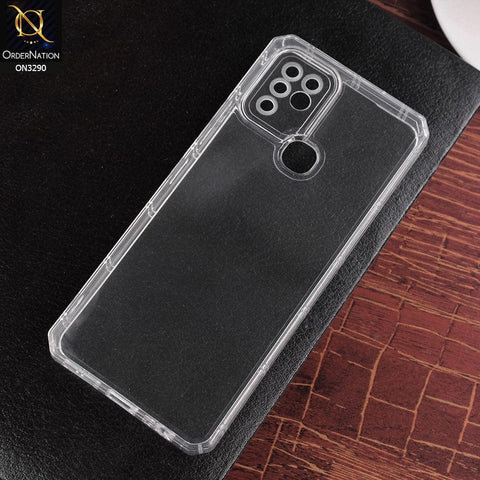 Infinix Hot 10 Cover -  Four Sided Airbag  Clear Transparent Soft Case