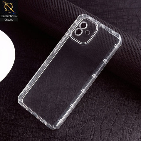 Samsung Galaxy M13 5G Cover - Four Sided Airbag With Camera Protection Clear Transparent Soft Case