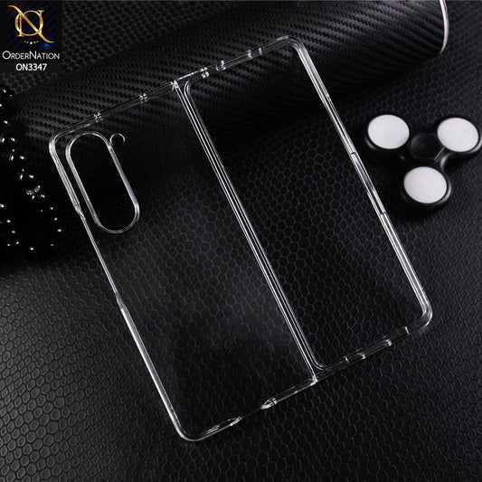Samsung Galaxy Z Fold 5 5G Cover - Transparent - All New 4D design Shockproof Airbag Covers Soft Borders Protective Clear Case