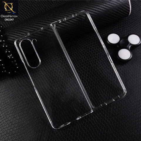 Samsung Galaxy Z Fold 5 5G Cover - Transparent - All New 4D design Shockproof Airbag Covers Soft Borders Protective Clear Case
