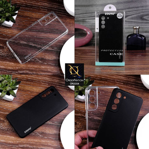 Samsung Galaxy S24 Cover - Black - EOURO Shock Resistant Soft Silicone Camera Protection Case
