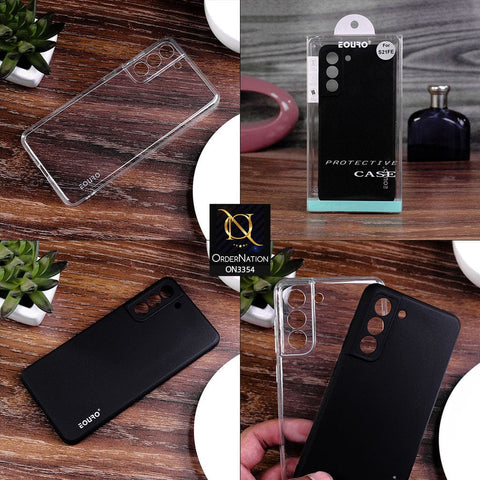 Samsung Galaxy S10 Plus Cover - Black - EOURO Shock Resistant Soft Silicone Camera Protection Case