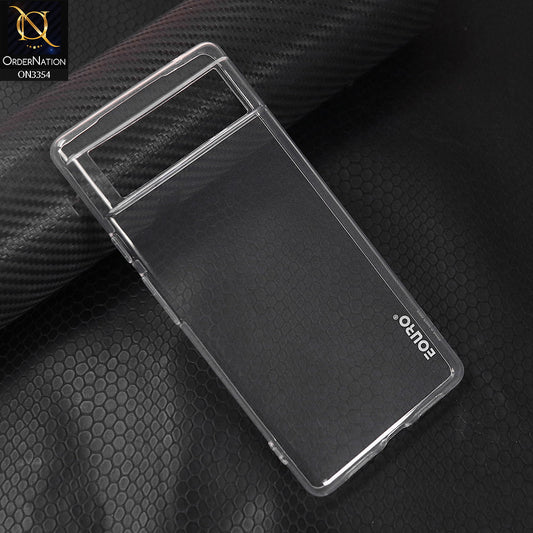 Google Pixel 6 Cover - Transparent - EOURO Shock Resistant Soft Silicone Camera Protection Case