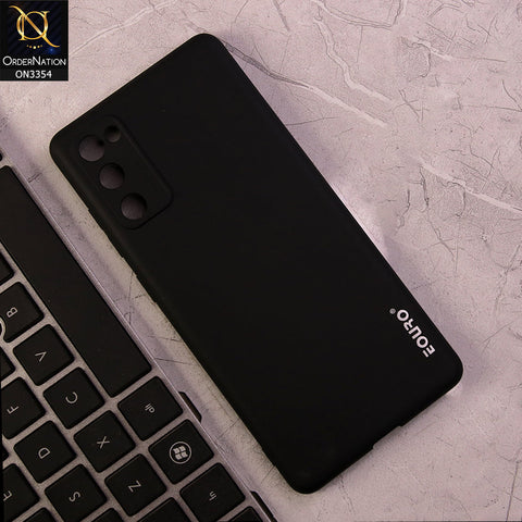 Samsung Galaxy S20 FE Cover - Black - EOURO Shock Resistant Soft Silicone Camera Protection Case