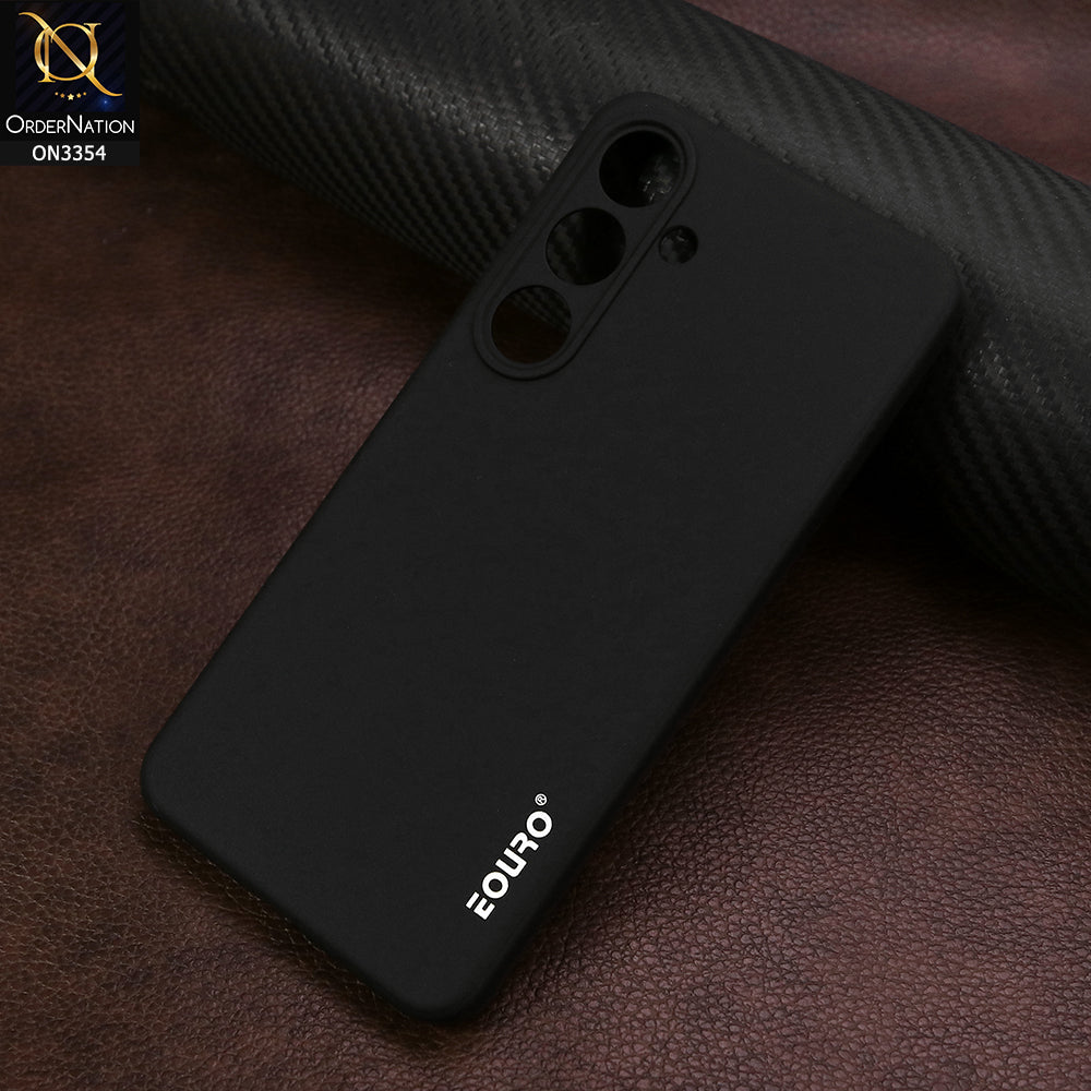 Samsung Galaxy S24 Cover - Black - EOURO Shock Resistant Soft Silicone Camera Protection Case