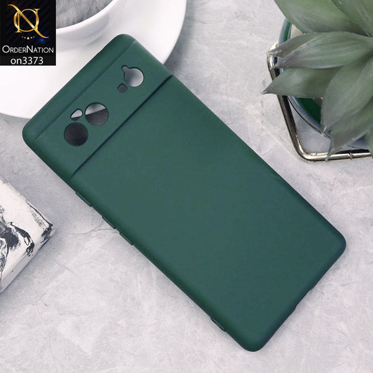 Google Pixel 6 Cover - Green - Soft Shockproof Sillica Gel Camera Protection Case