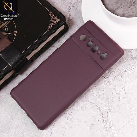 Google Pixel 6 Pro Cover - Burgundy - Soft Shockproof Sillica Gel Camera Protection Case