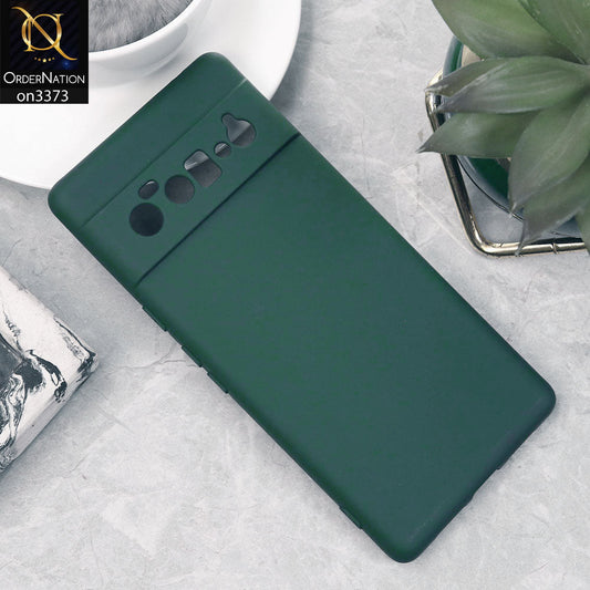 Google Pixel 6 Pro Cover - Green - Soft Shockproof Sillica Gel Camera Protection Case