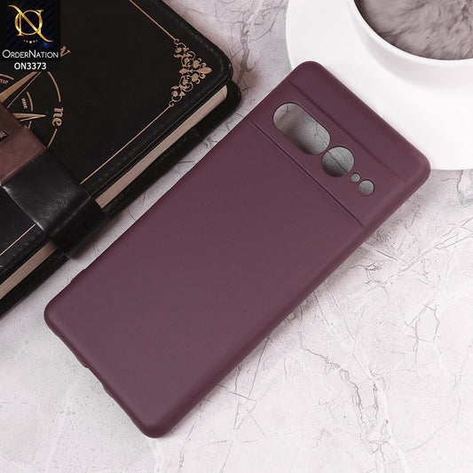 Google Pixel 7 Pro Cover - Burgundy - Soft Shockproof Sillica Gel Camera Protection Case