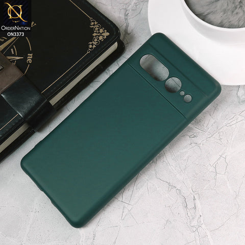 Google Pixel 7 Pro Cover - Green - Soft Shockproof Sillica Gel Camera Protection Case